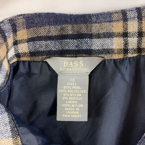 VTG Womens Bias Tartan Plaid Wool Blend Midi Skirt Sz 10 Y2K Academia Heritage - Picture 6 of 9